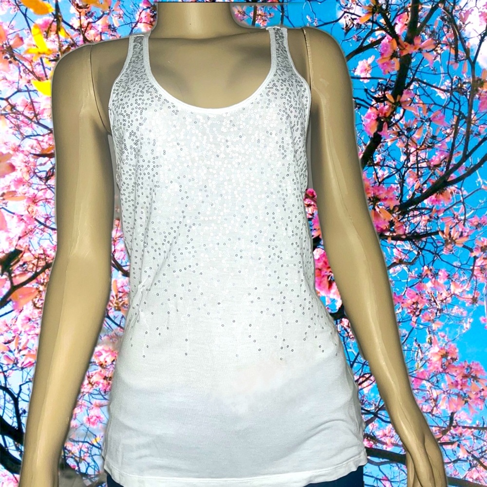White sequin tank from old navy